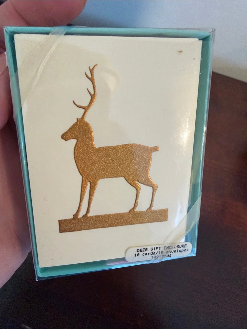 Vintage collectible Tiffany & Co. Blue Box with Gold Deer Notecards